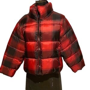 NWOT OLD NAVY PLAID BUFFALO CHECK PUFFER WINTER COAT